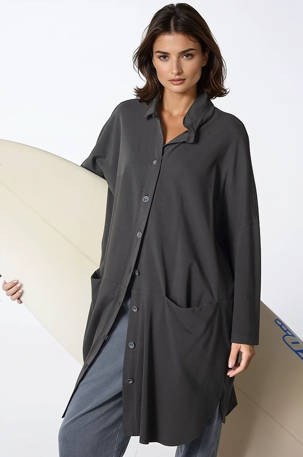 Blouse 306 - Cotton stretch jersey - 782PEAT - 60230710025