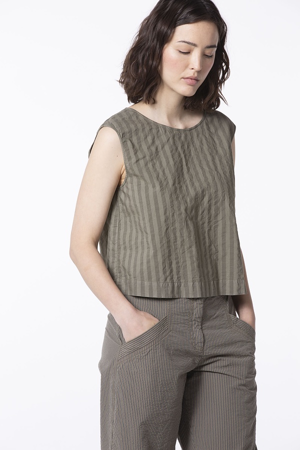 Blouse 509 - Pure Cotton with Chambray Stripes - 770BRANCH - 60250110036