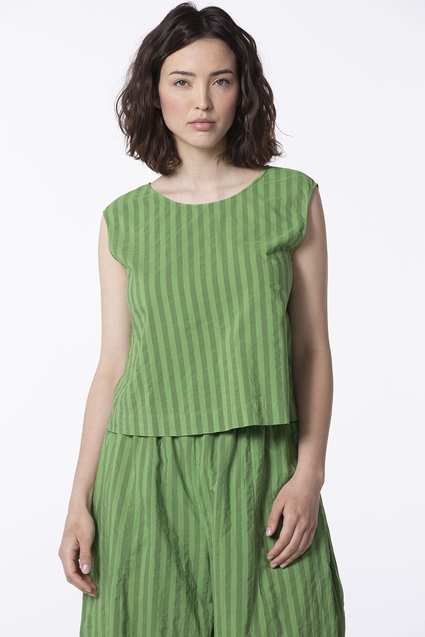 Bluse 509 - Reine Baumwolle mit Chambraystreifen - 740GARDEN - 60250110036