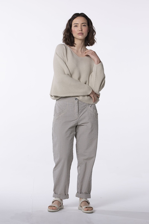 Hose 511 - Reine Baumwolle mit Seersucker Streifen - 120NETTLE - 60250110030