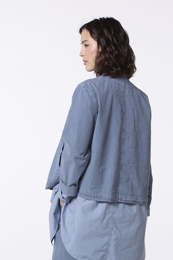 Jacket 501 - Pure Cotton with Seersucker Stripes - 422PHLOX - 60250110033