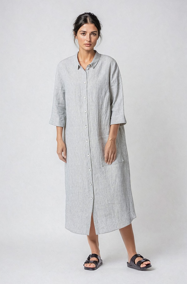Kleid 501 - Leinen Karo - 760WEED - 60250310010