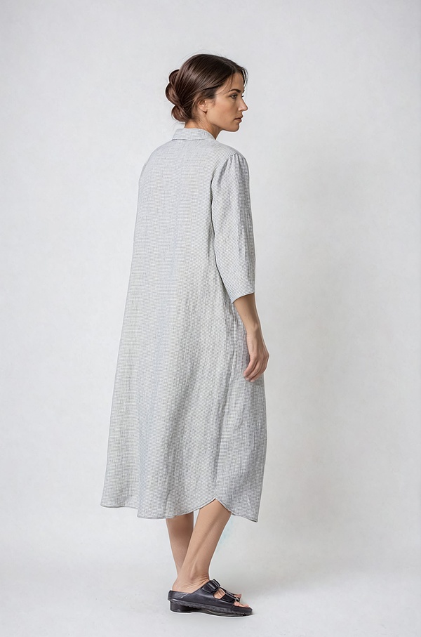 Kleid 501 - Leinen Karo - 760WEED - 60250310010