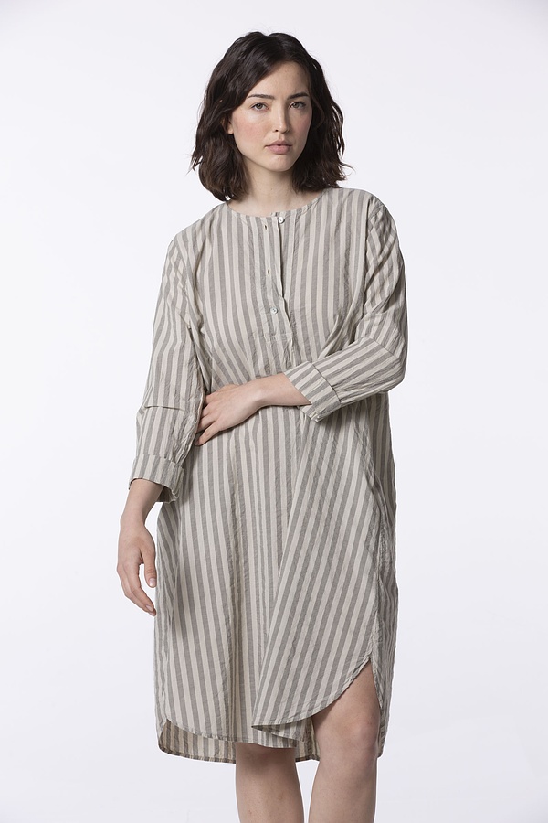 Kleid 504 - Reine Baumwolle mit Chambraystreifen - 120NETTLE - 60250110023