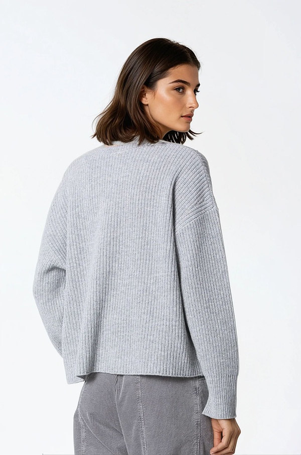 Pullover 301 - Wool-viscose blend with cashmere - 920PEBBLE - 60230713001