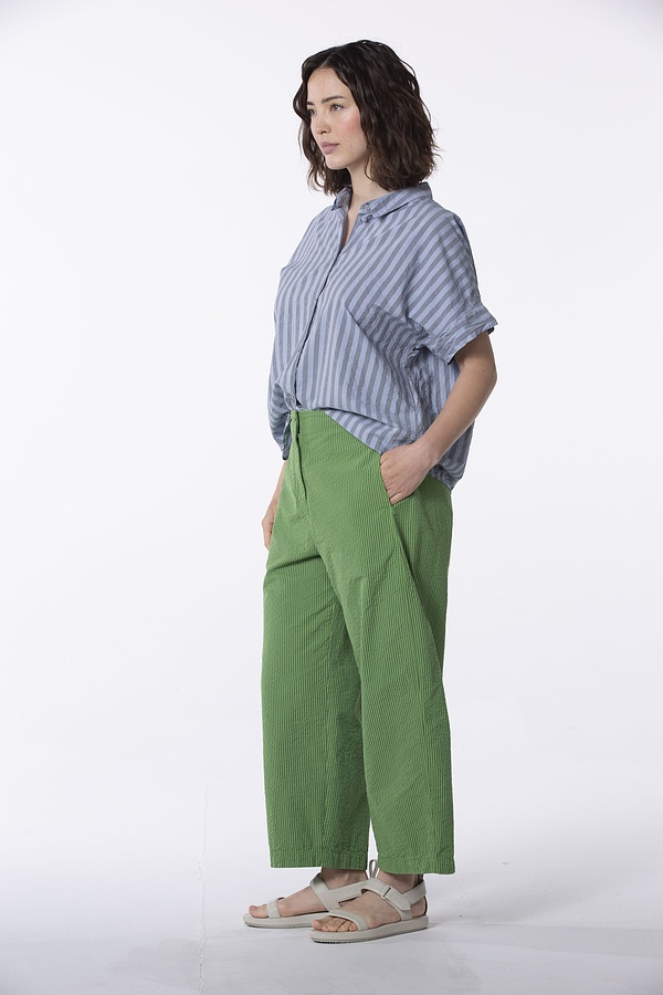 Trousers 506 - Pure Cotton with Seersucker Stripes - 740GARDEN - 60250110018