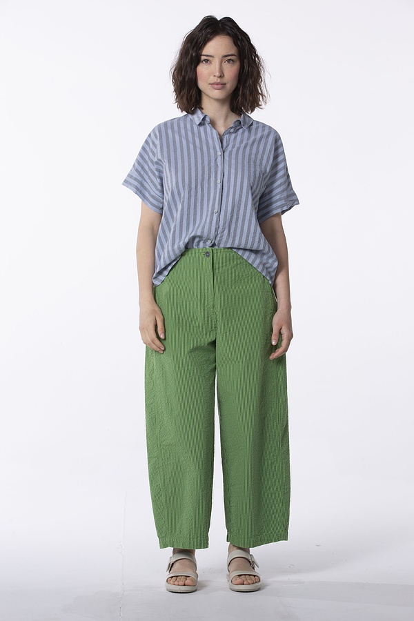 Trousers 506 - Pure Cotton with Seersucker Stripes - 740GARDEN - 60250110018