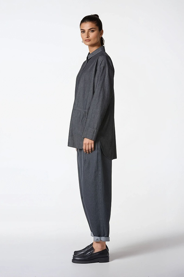 Blouse 307 wash - Cotton Denim - 990BLACK - 10230710034