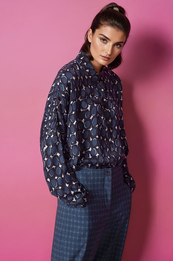 Blouse 314 - 100% viscose - 580BLUE - 10230710094