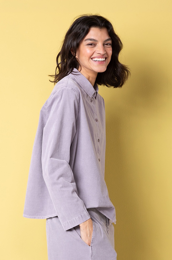 Blouse 517 - Cotton needlecord with stretch - 322ORCHID - 10250710089