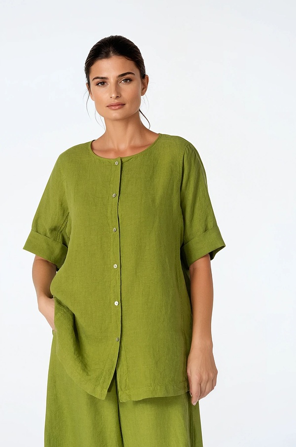 Blouse 519 - Pure Linen - 750MATCHA - 10250110108