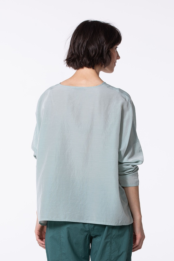 Blouse 521 wash - Fine Striped Cotton Cupro Rips - 670MINERAL - 10250110123