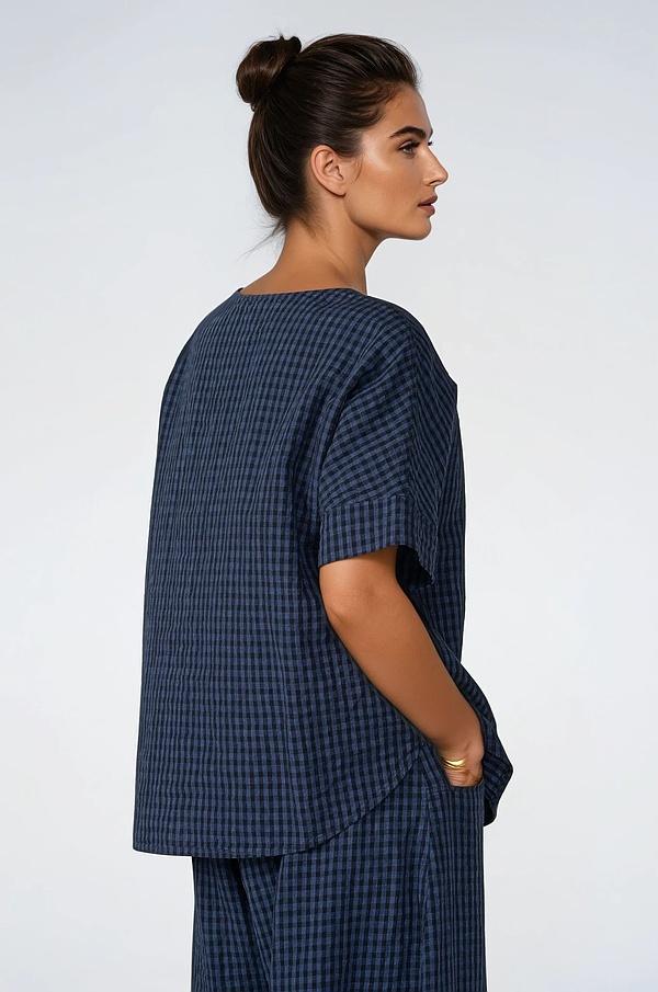 Blouse 525 wash - Linen Cotton Gingham Check Delavé - 570DENIM - 10250110127