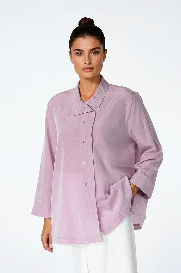Blouse 527 wash - Fine Striped Cotton Cupro Rips - 330ROSEWOOD - 10250110130