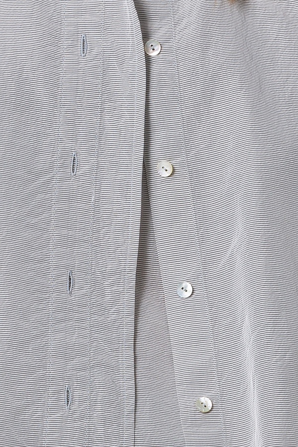 Blouse 527 wash - Fine Striped Cotton Cupro Rips - 790TEAK - 10250110130