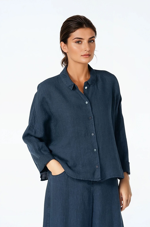 Blouse 532 - Pure Linen - 572DENIM - 10250110148