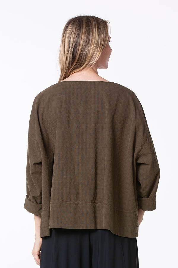 Blouse 533 - Two-tone Dobby in Pure Cotton - 780IVY - 10250110149
