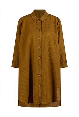 Blouse 637 - Cotton linen seersucker - 752NUGGET - 10260110614
