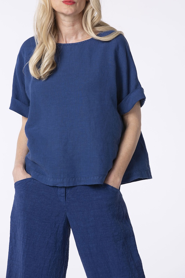 Bluse 312 - 100 % Linen - 462AZURE - 10230110060