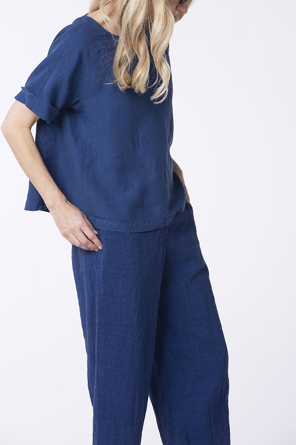 Bluse 312 - 100 % Linen - 462AZURE - 10230110060