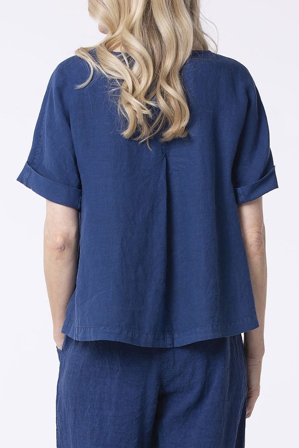 Bluse 312 - 100 % Linen - 462AZURE - 10230110060