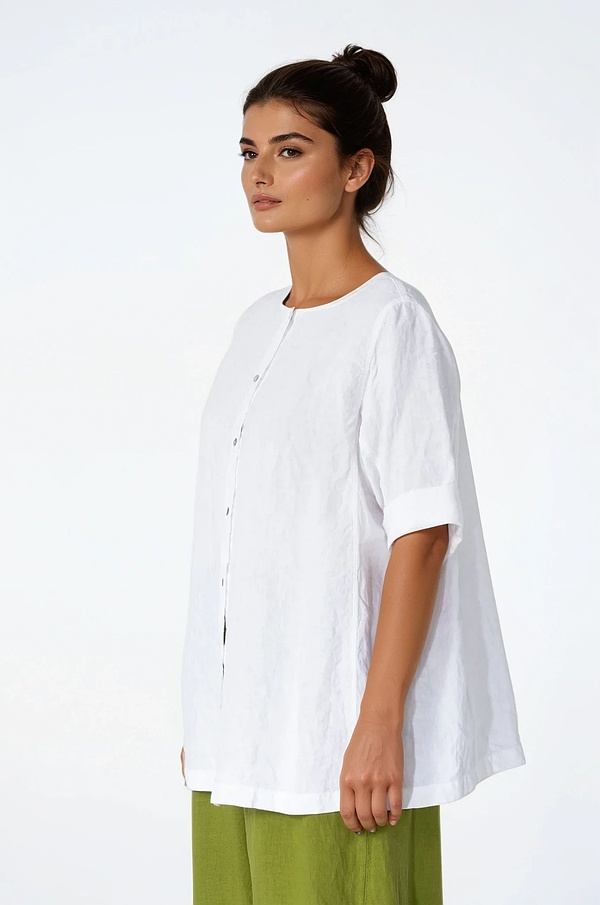 Bluse 519 - Reines Leinen - 103WHITE - 10250110108