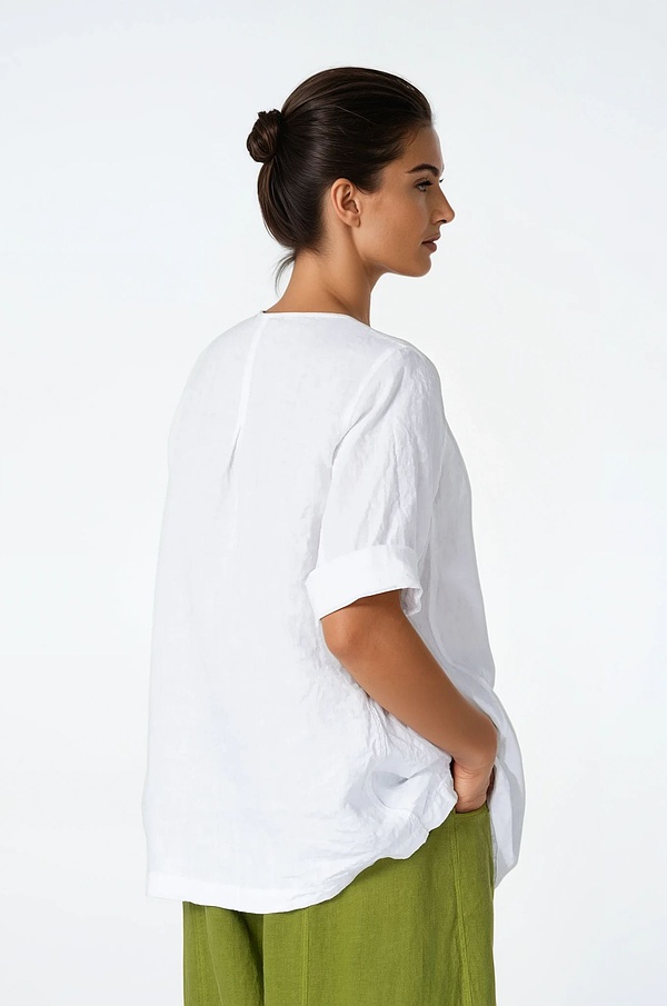Bluse 519 - Reines Leinen - 103WHITE - 10250110108