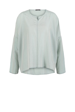 Bluse 521 wash - Fein gestreifter Baumwoll-Cupro Rips - 670MINERAL - 10250110123
