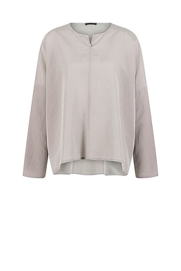 Bluse 521 wash - Fein gestreifter Baumwoll-Cupro Rips - 790TEAK - 10250110123