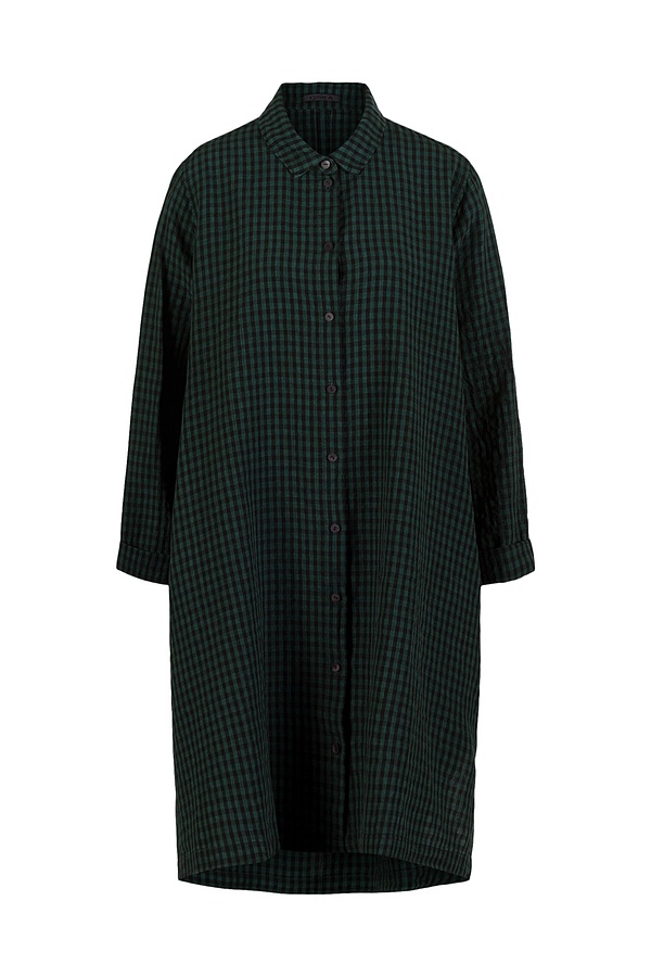 Bluse 524 wash - Leinen-Baumwoll Vichy Delavé - 670MINERAL - 10250110126