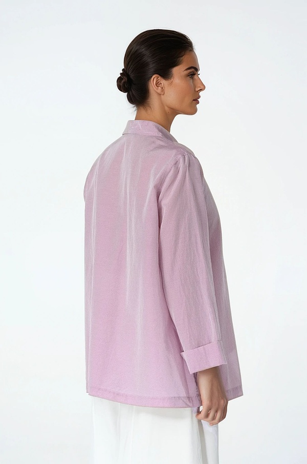 Bluse 527 wash - Fein gestreifter Baumwoll-Cupro Rips - 330ROSEWOOD - 10250110130