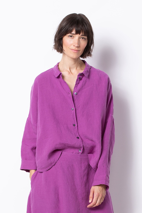 Bluse 532 - Reines Leinen - 370PURPLE - 10250110148