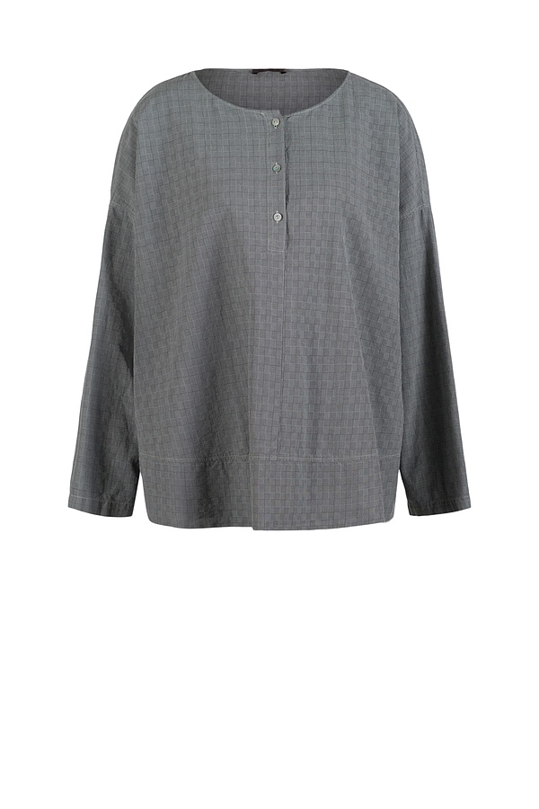 Bluse 533 - Zweifarbiges Schaftmuster aus reiner Baumwolle - 520VAPOUR - 10250110149