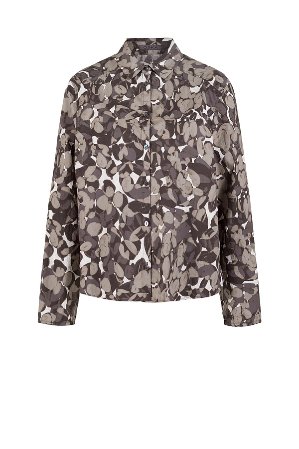 Bluse 535 wash - Lunaria' Blumendruck auf Popeline - 880METAL - 10250110172
