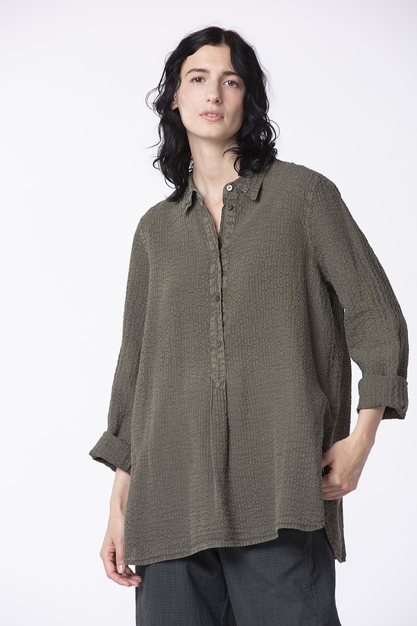 Blouse Maaira / Linen-Cotton Blend 772KHAKI