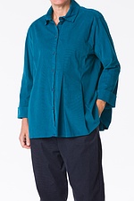 Blouse Mooderna 315 / Cotton cord with stretch content 562TEAL