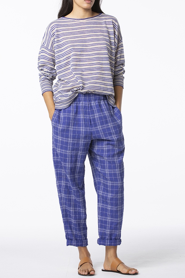 Broek 245 wash - Katoen-Linnenmix - 460COBALT - 10220110173