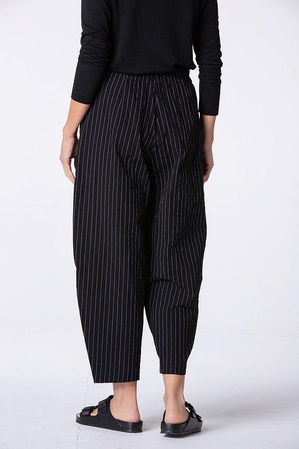 Broek 317 - Katoen met krijtstreep - 990BLACK - 10230110077