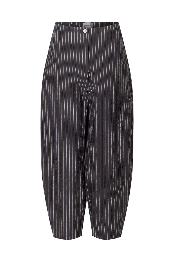 Broek 317 - Katoen met krijtstreep - 990BLACK - 10230110077