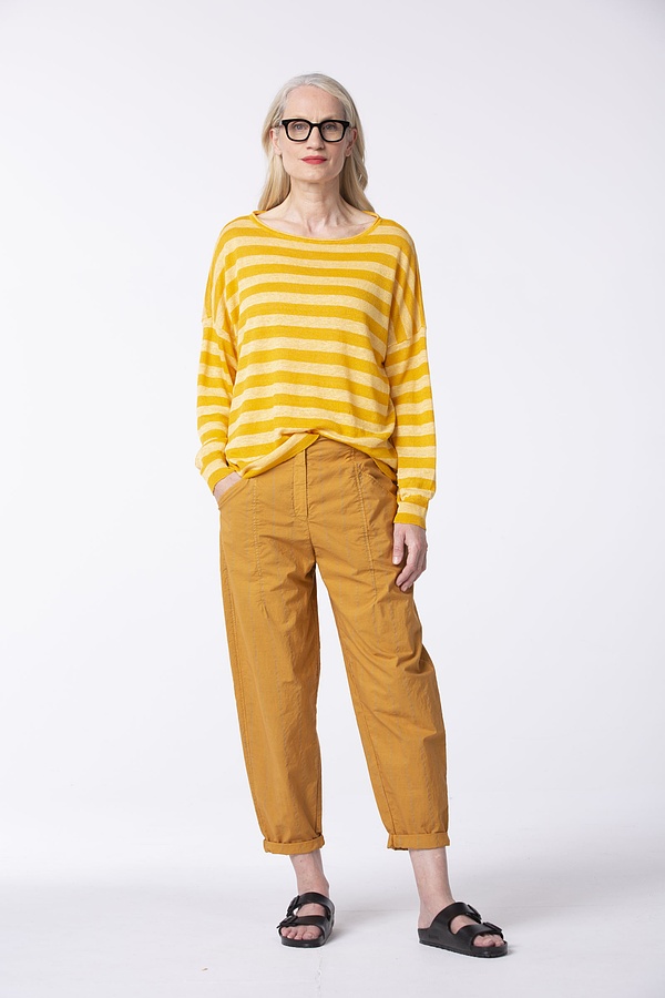Trousers Tertia / Cotton-Linen Blend 232SAFFRON