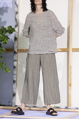 Bukser 340 wash - Cotton-Linen Blend - 580URBANGREY - 10230110140