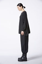 Trousers Inthuit 319 / Virgin wool - linen mix 990BLACK