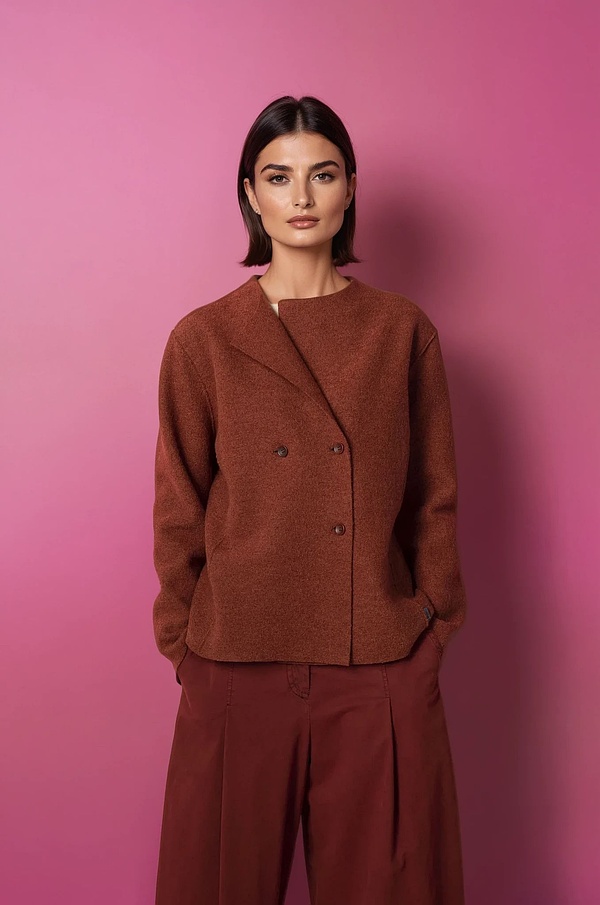 Bunda 305 - OSKA premium Boiled wool - 260RUST - 10230710047