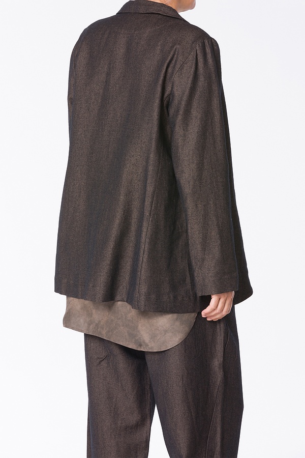 Bunda 317 - Virgin wool - linen mix - 860BARK - 10230710122