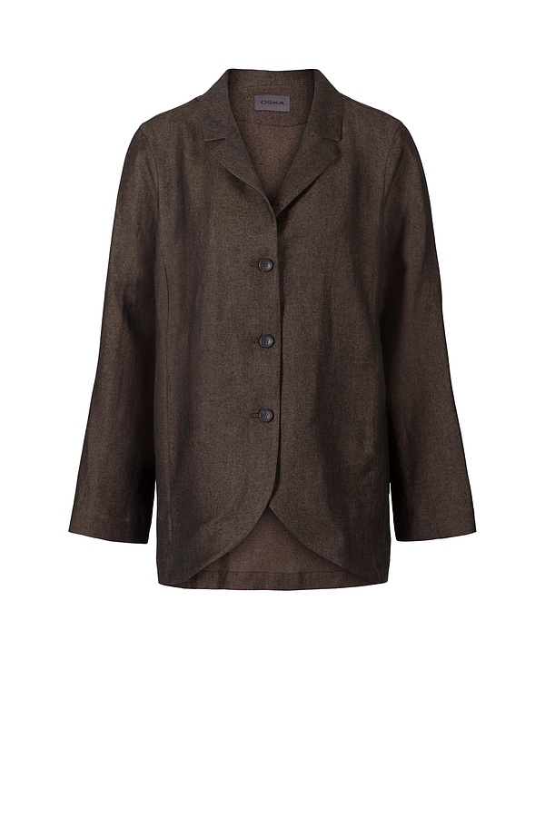 Bunda 317 - Virgin wool - linen mix - 860BARK - 10230710122