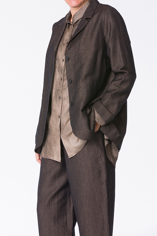 Bunda 317 - Virgin wool - linen mix - 860BARK - 10230710122