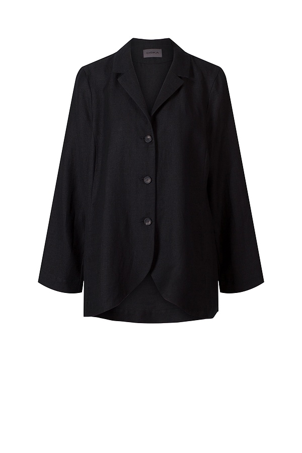Bunda 317 - Virgin wool - linen mix - 990BLACK - 10230710122