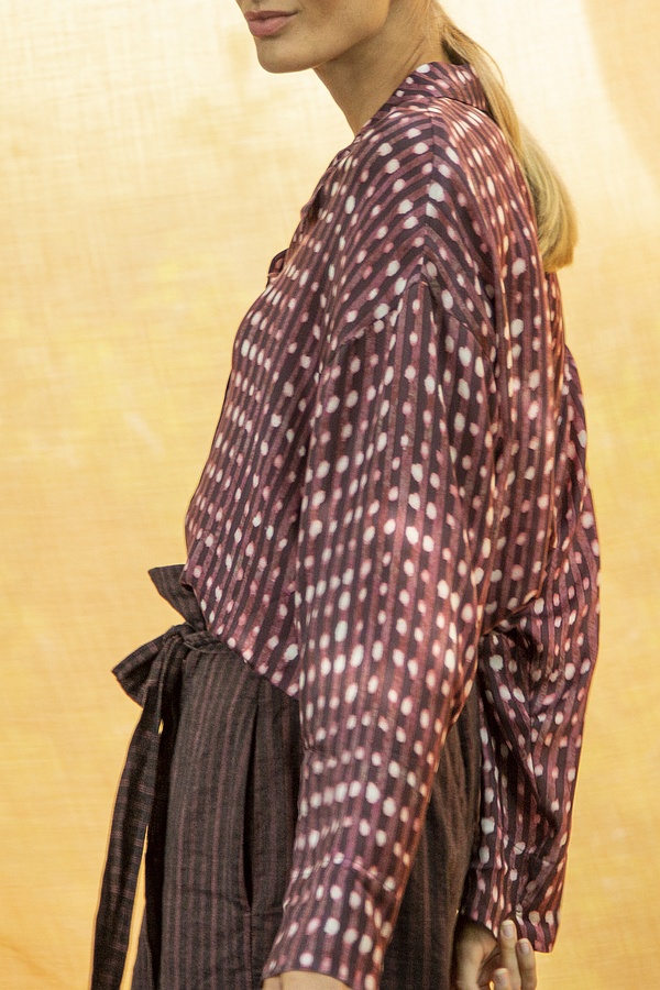 Chemisier 227 - Cupro-Twill - 380AUBERGINE - 10220110187