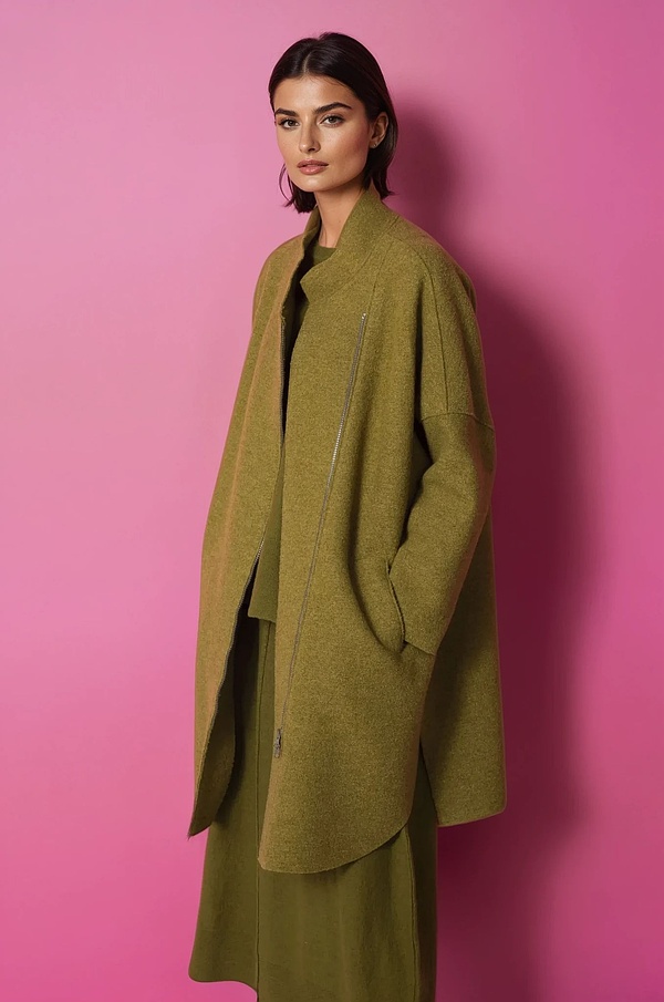 Coat 308 - OSKA premium Boiled wool - 760LIZARD - 10230710134