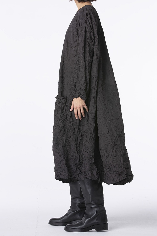 Dress 216 Plissee - Technical Parachute Silk - 990BLACK - 10220710095
